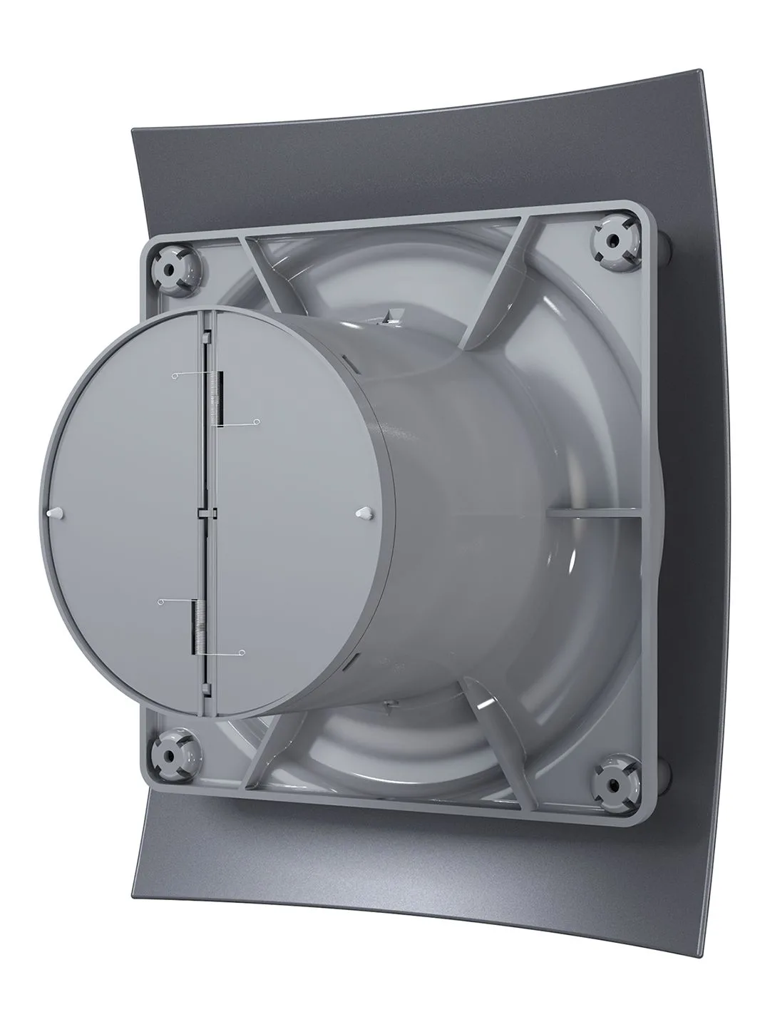 Вентилятор накладной BREEZE D100 обратный клапан Dark gray metal DICITI