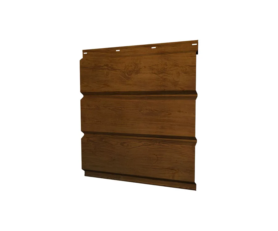 Софит металлический без перфорации 0,45 Print Elite с пленкой Golden Wood TwinColor