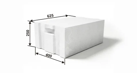 Стеновой газоблок ИНСИ 625x400x250 D400 B1,5
