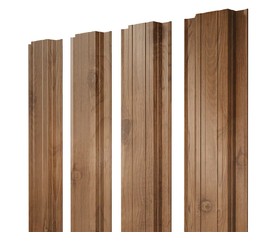 Штакетник Прямоугольный с прямым резом 0,45 Print Premium Pine Wood Fresh
