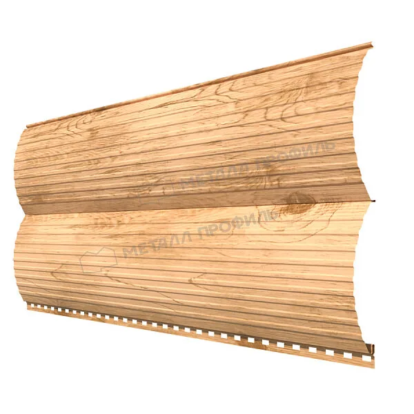Сайдинг МЕТАЛЛ ПРОФИЛЬ Woodstock-Т-28х330 (ECOSTEEL-01-Сосна-0.5)