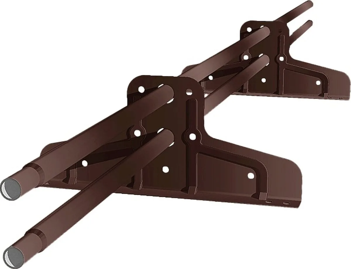 Снегозадержатель трубчатый для металлочерепицы, гибкой черепицы, профнастила Стандарт Т4 d 25 RAL 8017 (1м)