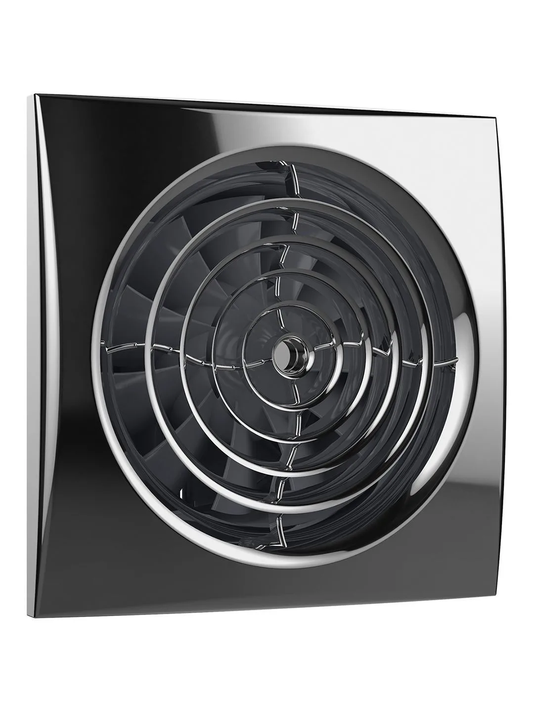 Вентилятор накладной AURA D125 обратный клапан Chrome DICITI