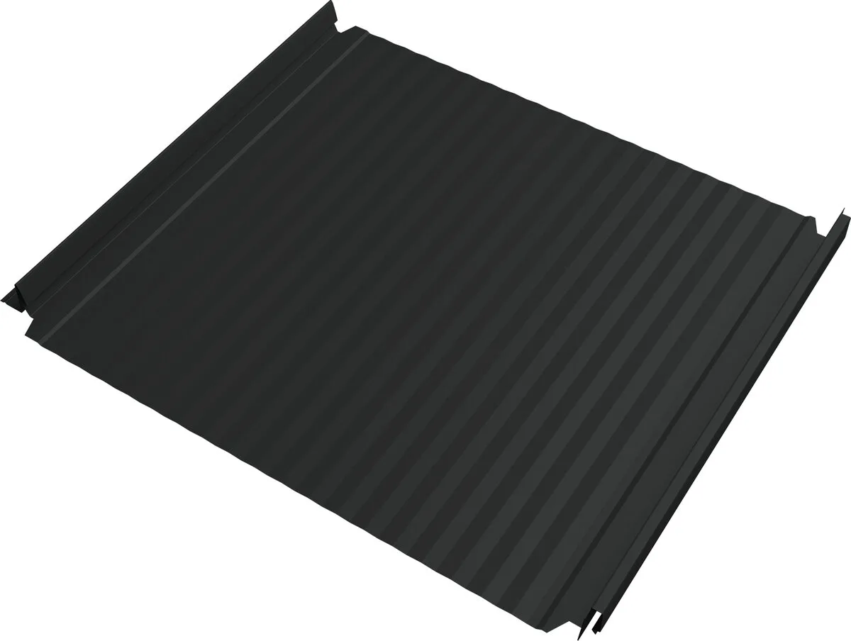 Кликфальц Double Pro Гофр Grand Line 0,5 Полидэкстер TwinColor с пленкой на замках RAL 7016 антрацитово-серый