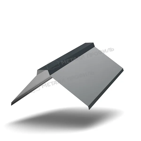 Планка конька плоского 155х155х2000 NormanMP Металл Профиль (ПЭ-01-7016-0.5)