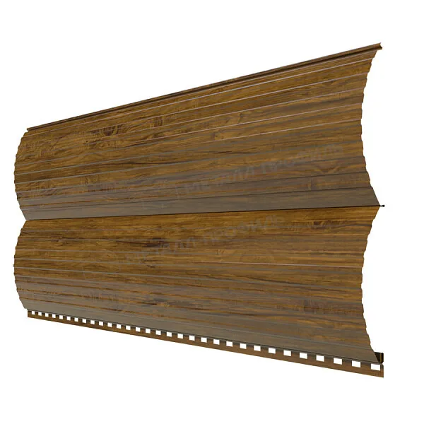 Сайдинг МЕТАЛЛ ПРОФИЛЬ Woodstock-Т-28х330 (ECOSTEEL_T-01-ЗолотойДуб-0.5)