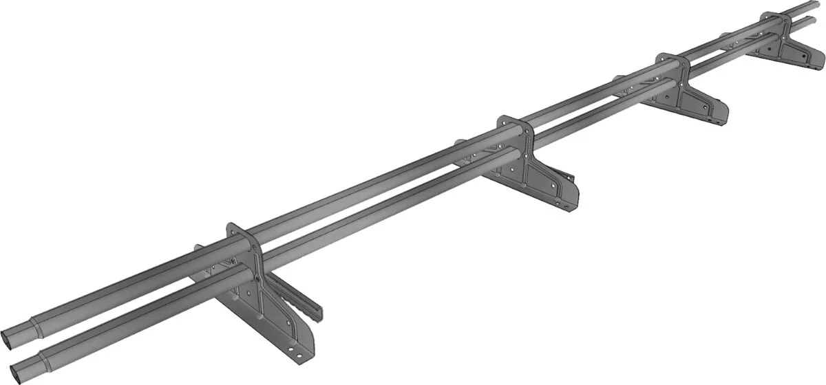 Снегозадержатель трубчатый для фальца Стандарт Т4 d 40х20 RAL 7004 (3м) оцинкованный