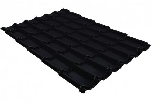 Металлочерепица классик Grand Line 0,5 Velur RAL 9005 черный