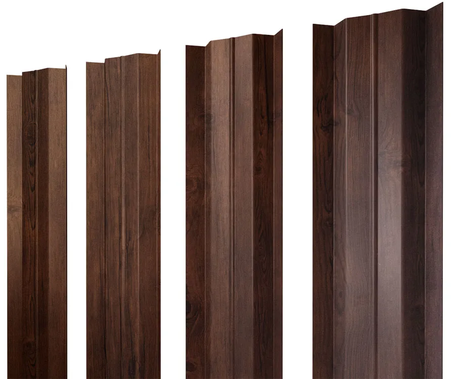 Штакетник М-образный В с прямым резом 0,45 Print Premium Cherry Wood Fresh TwinColor
