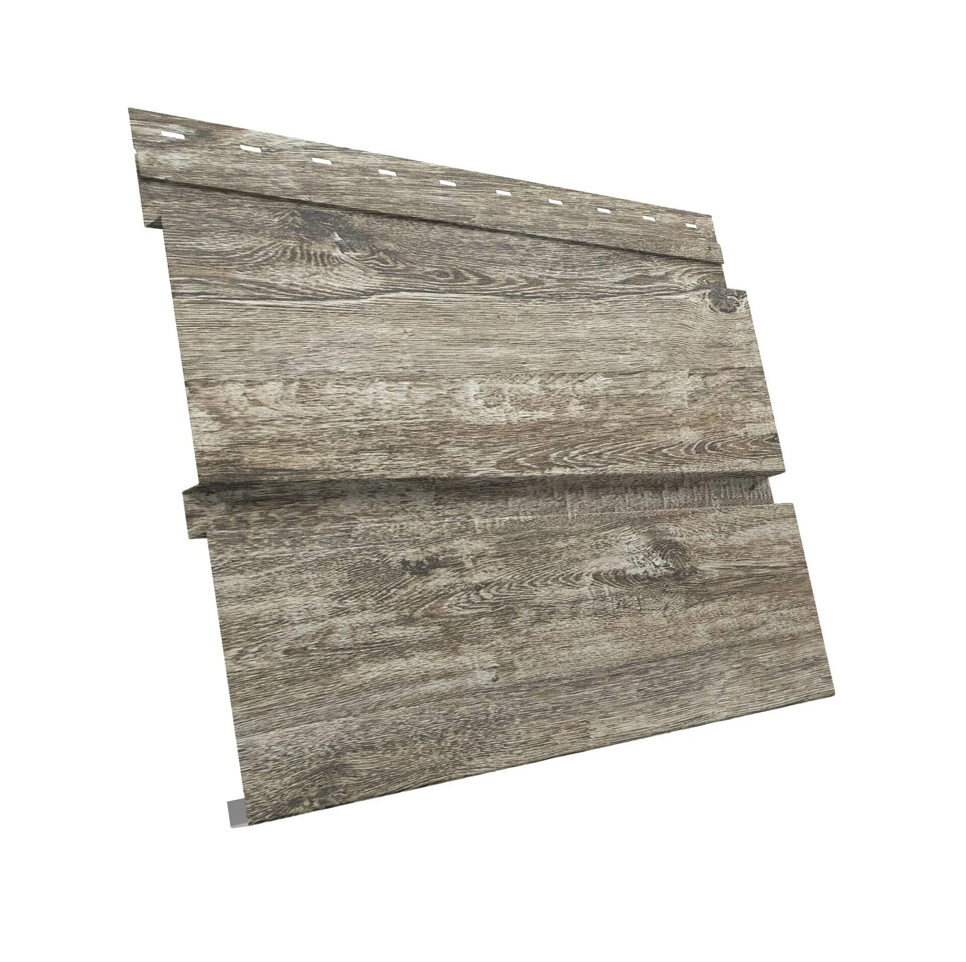 Софит металлический Квадро Брус без перфорации 0,45 Print Elite с пленкой Nordic Wood TwinColor