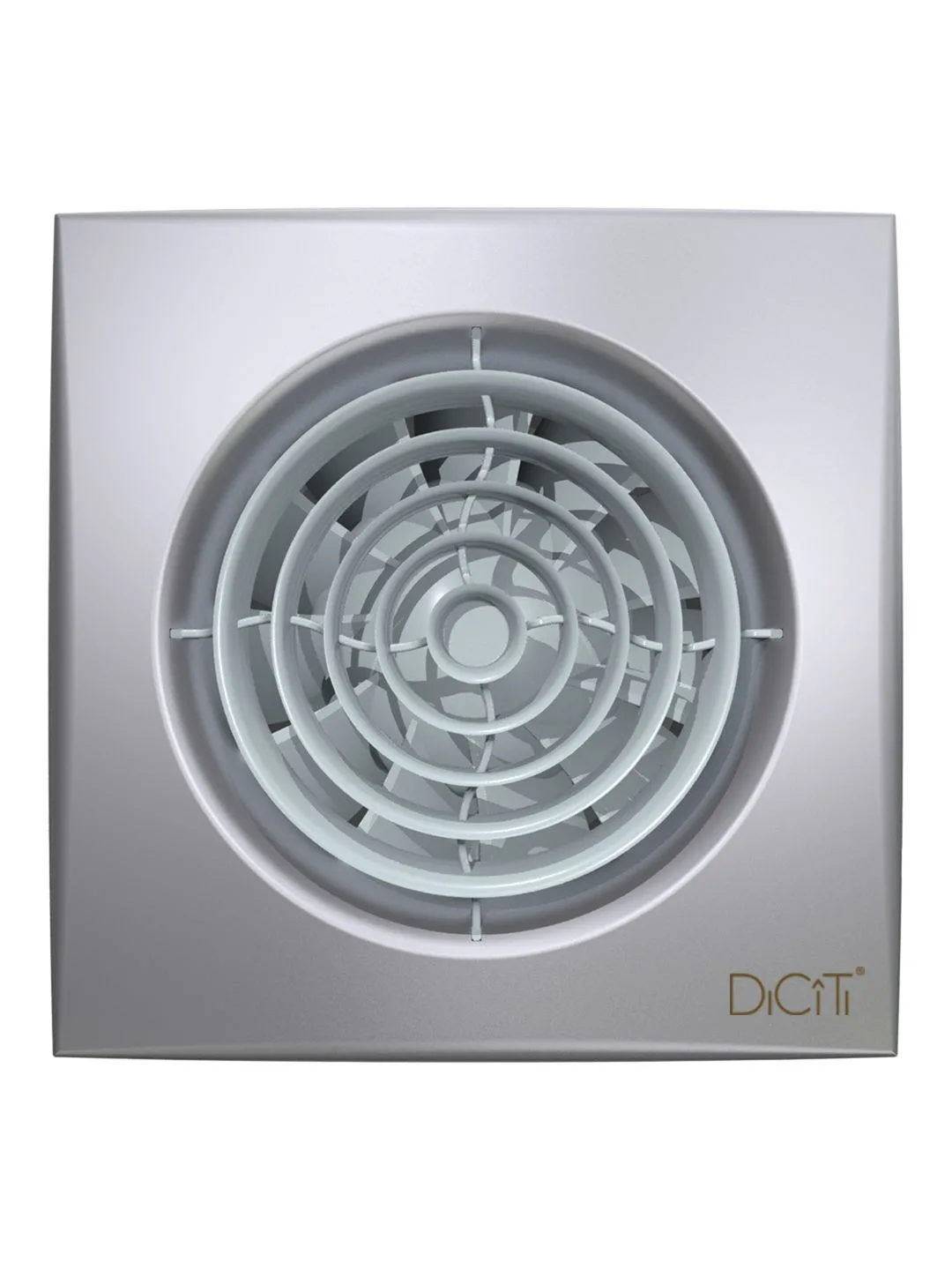 Вентилятор накладной AURA D100 обратный клапан Gray metal DICITI