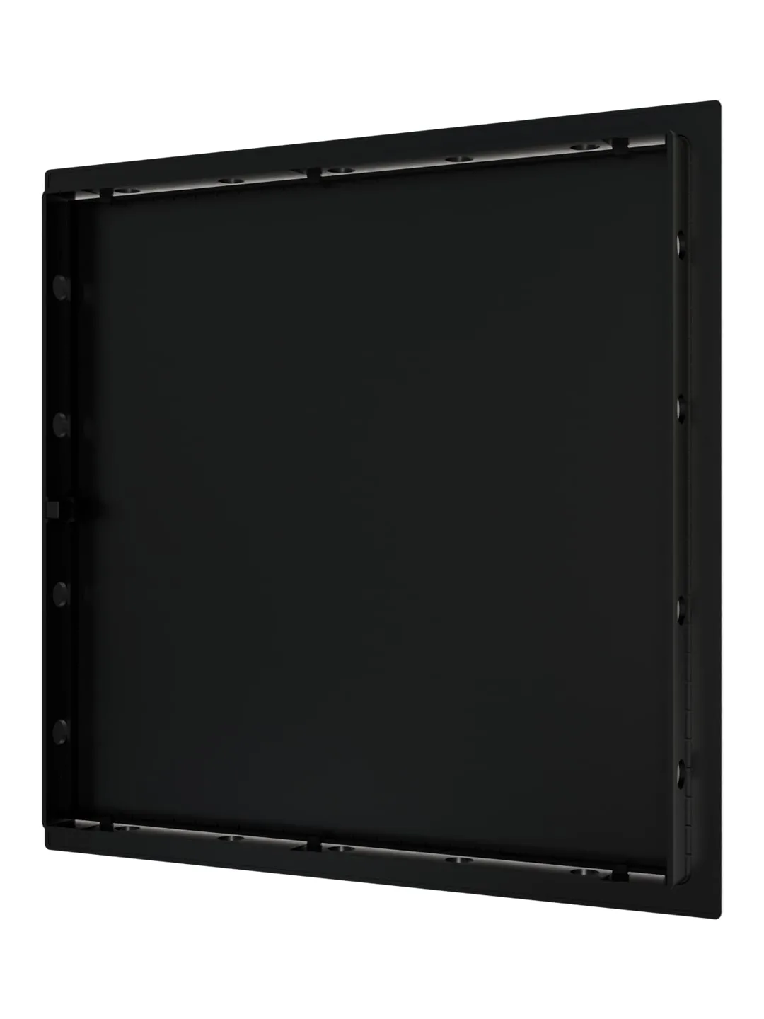 Люк ревизионный LN фланец 300х300 нажимной 327х327 пластик Black EVECS