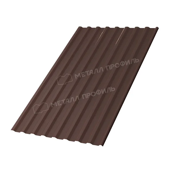 Профлист МЕТАЛЛ ПРОФИЛЬ МП-20x1100-R Металл Профиль (VikingMP E-20-8017-0,5), RAL8017 Коричневый шоколад