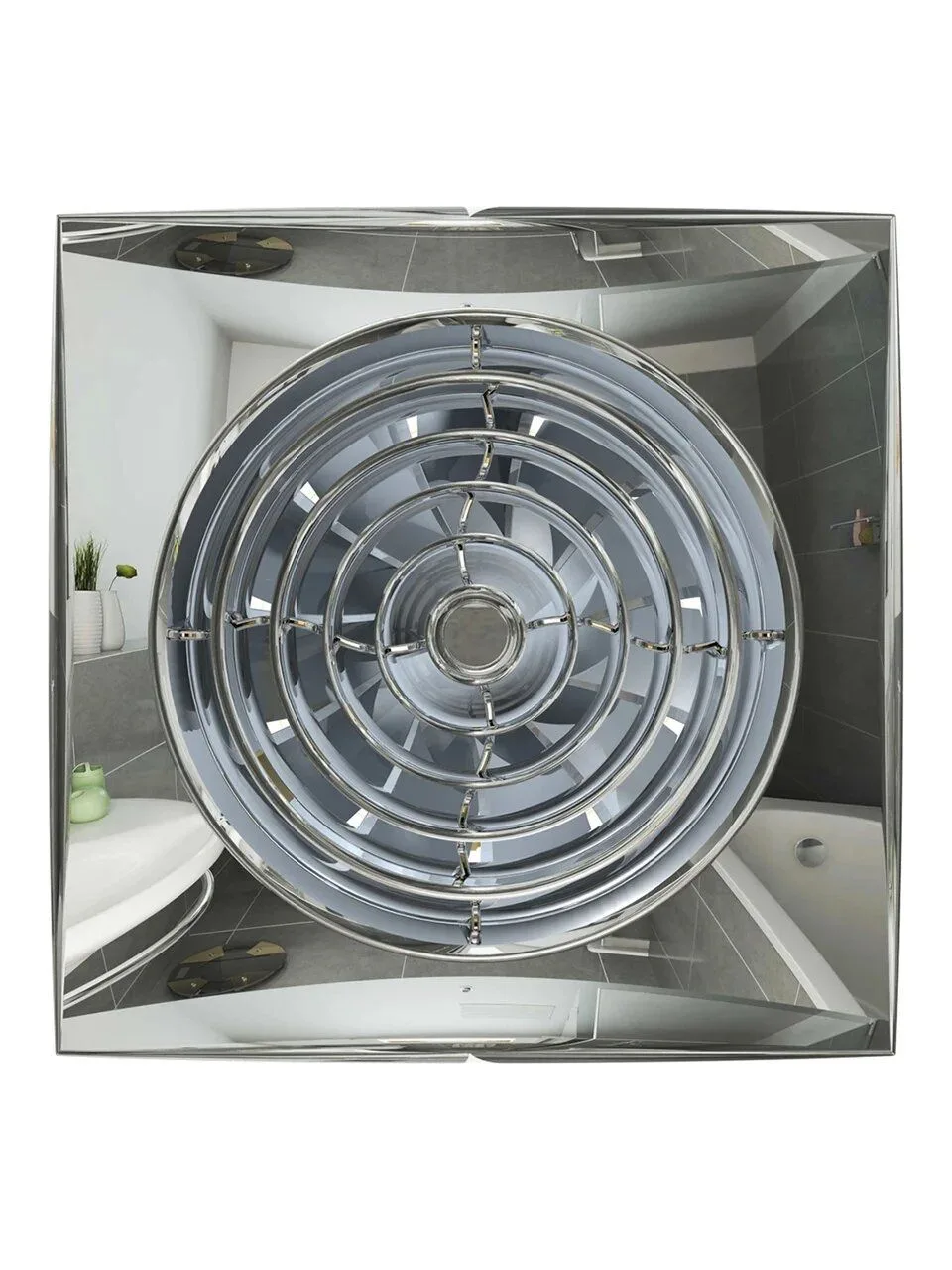 Вентилятор накладной AURA D100 обратный клапан Chrome DICITI