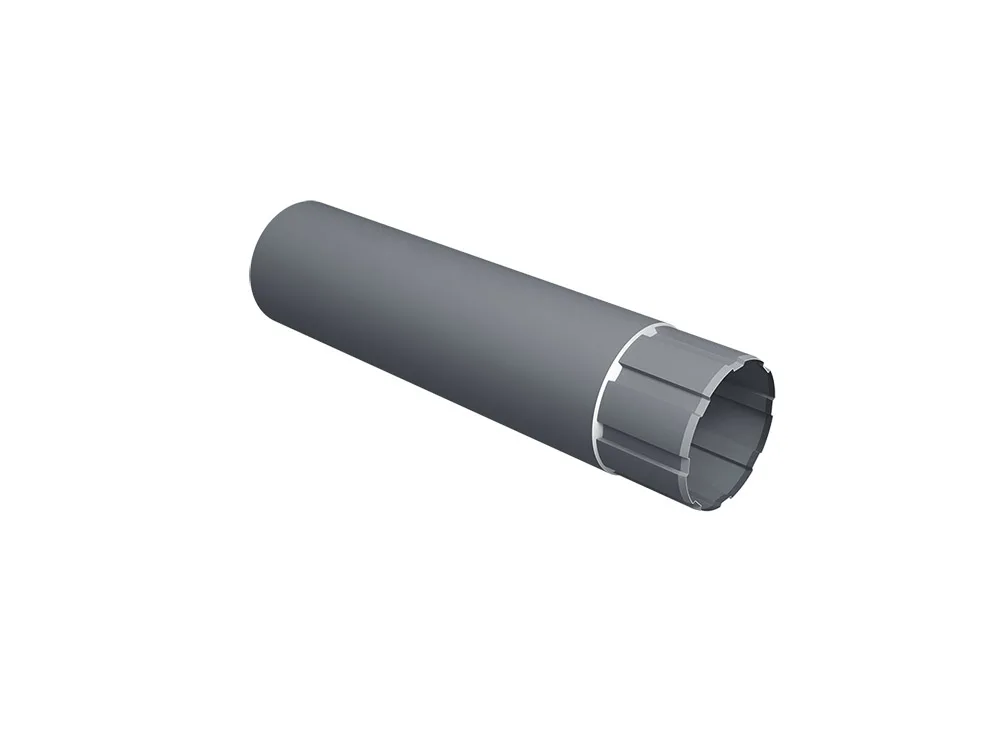 Труба круглая Ø90 Vortex Микс 1м RAL 7024 мокрый асфальт