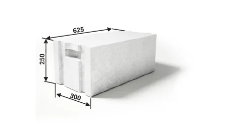 Стеновой газоблок ИНСИ 625x300x250 D400 B1,5