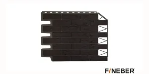 Фасадная панель FineBer Дачный кирпич Баварский, Тёмно-коричневый