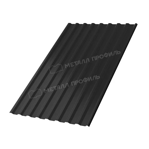 Профлист МЕТАЛЛ ПРОФИЛЬ МП-20x1100-R NormanMP Металл Профиль (ПЭ-01-9005-0,5), RAL9005 Черный темный