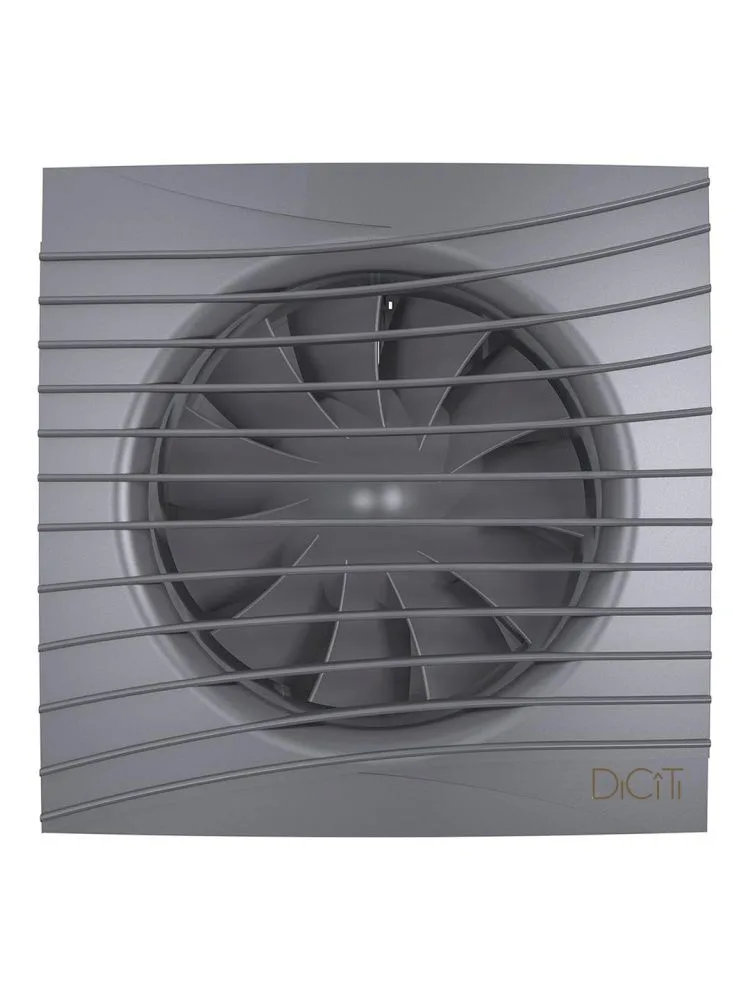 Вентилятор накладной SILENT D100 обратный клапан Dark gray metal DICITI