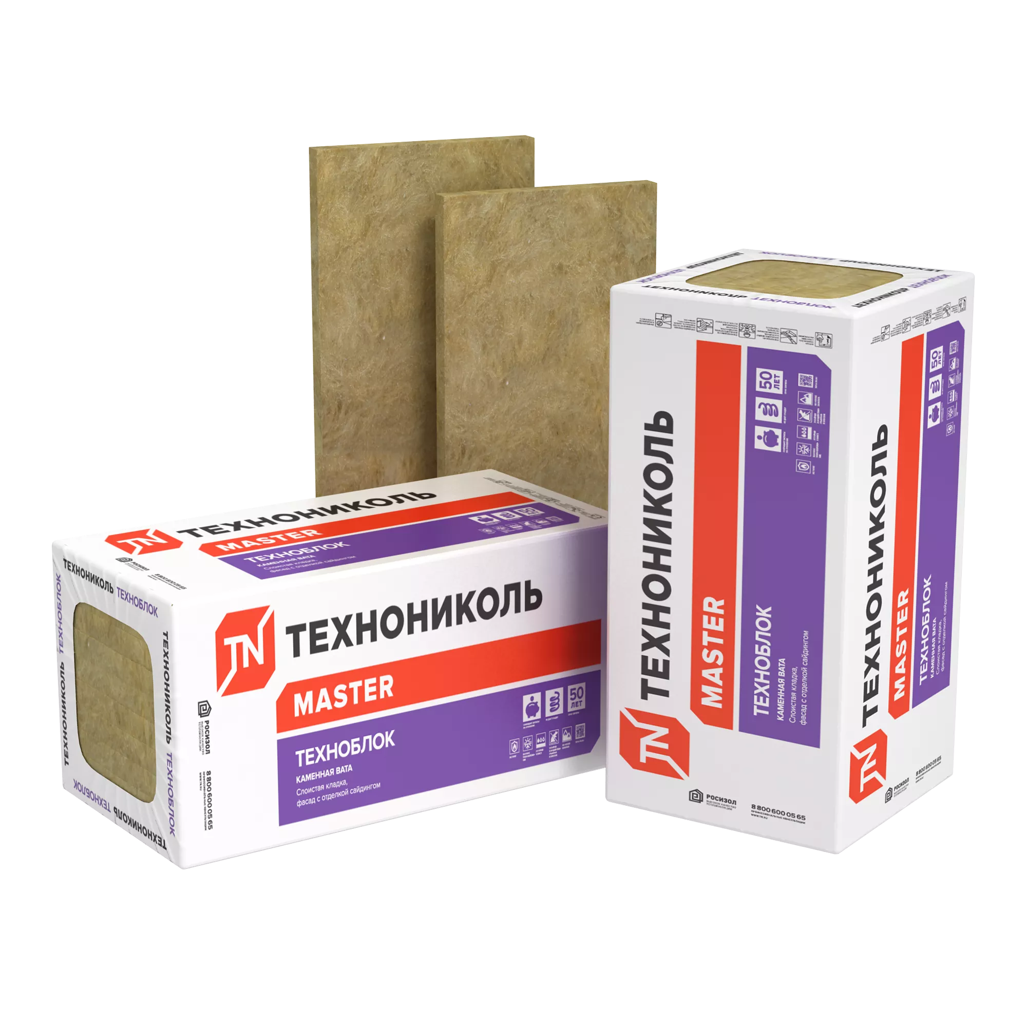 Утеплитель ТЕХНОБЛОК СТАНДАРТ (12 плит, 8,64 кв.м) 1200х600х50 мм