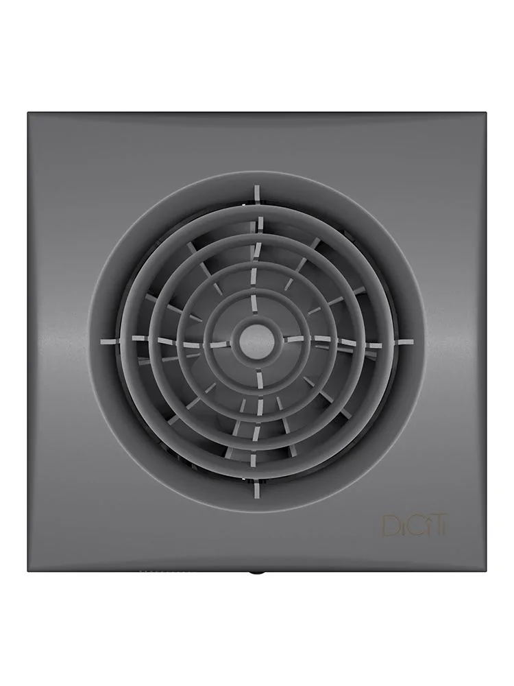 Вентилятор накладной AURA D100 обратный клапан Dark gray metal DICITI