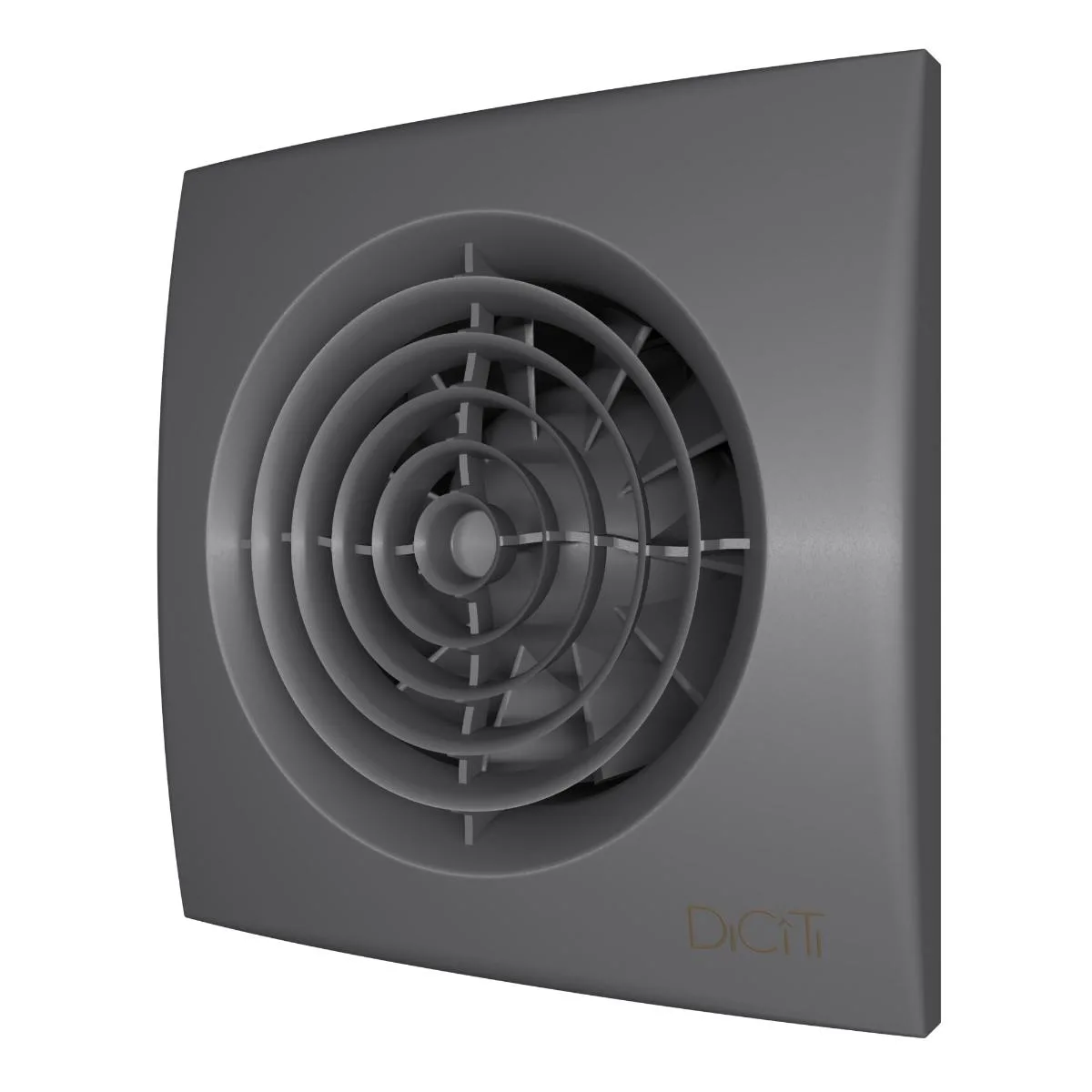 Вентилятор накладной AURA D100 обратный клапан Dark gray metal DICITI