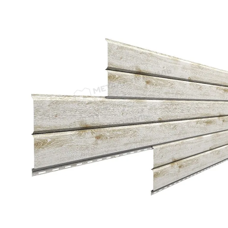 Сайдинг L-брус-XL-Н-14х335, ECOSTEEL_MA-01-Беленый Дуб-0.5