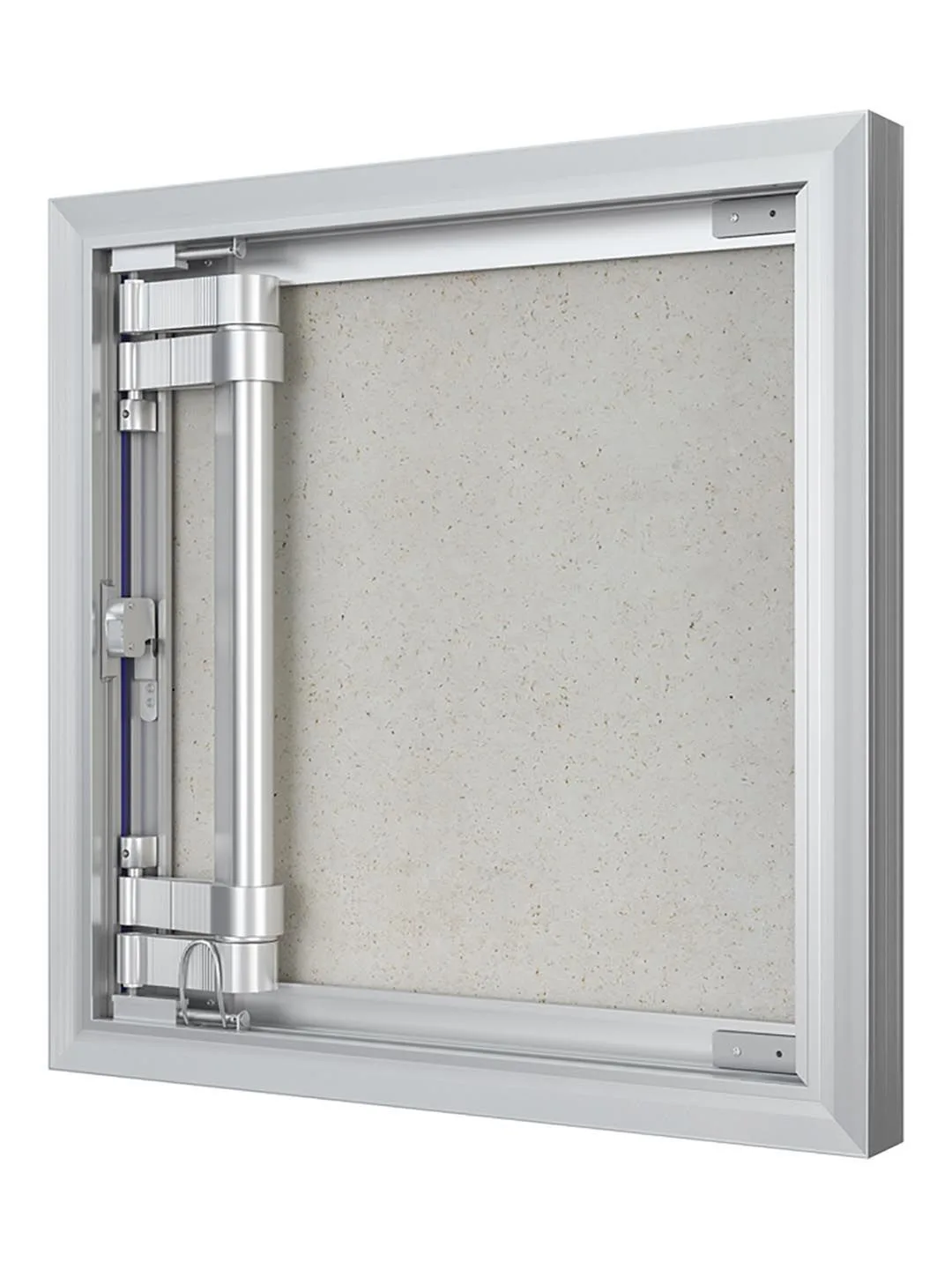 Люк ревизионный D Ceramo Optimum 400х400 скрытый монтаж петля алюминий EVECS