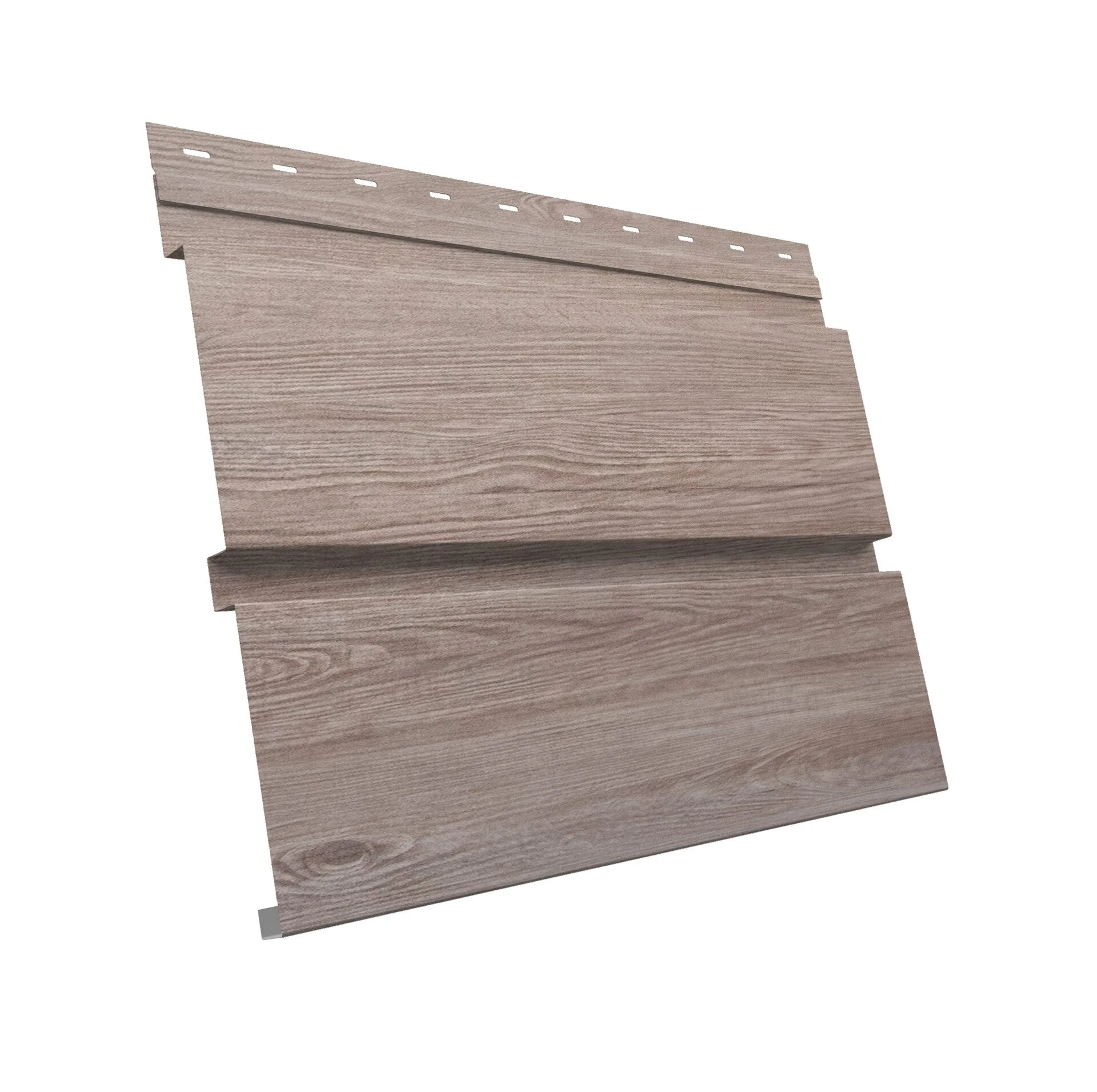 Софит металлический Квадро Брус без перфорации 0,45 Print Elite с пленкой White Wood TwinColor
