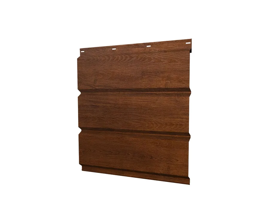 Софит металлический без перфорации 0,45 Print Premium с пленкой Golden Wood Fresh TwinColor