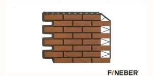 Фасадная панель Дачный кирпич Баварский терракотовый