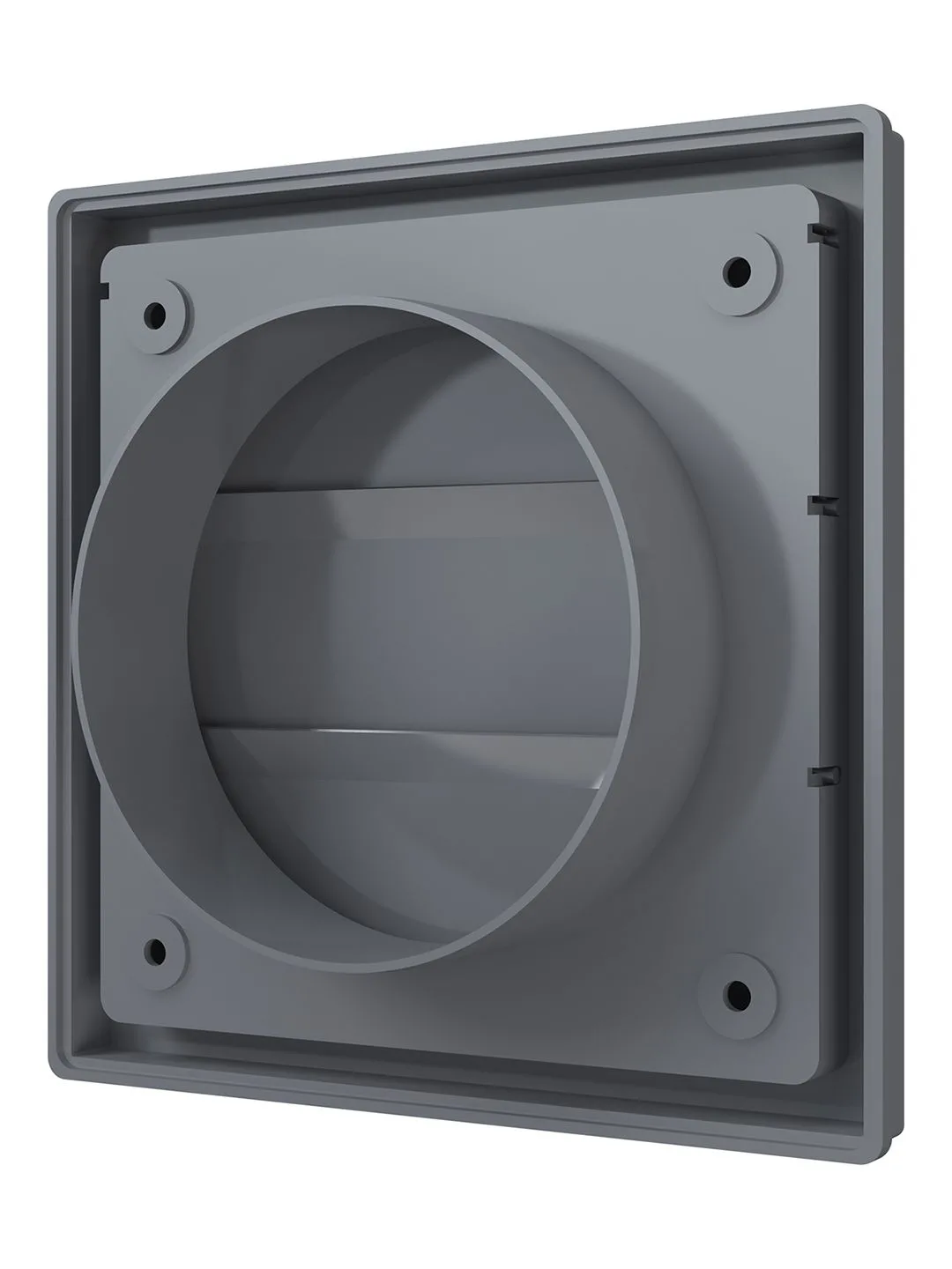 Выход стенной КФ фланец D100 жалюзи 150x150 ASA Gray ERA