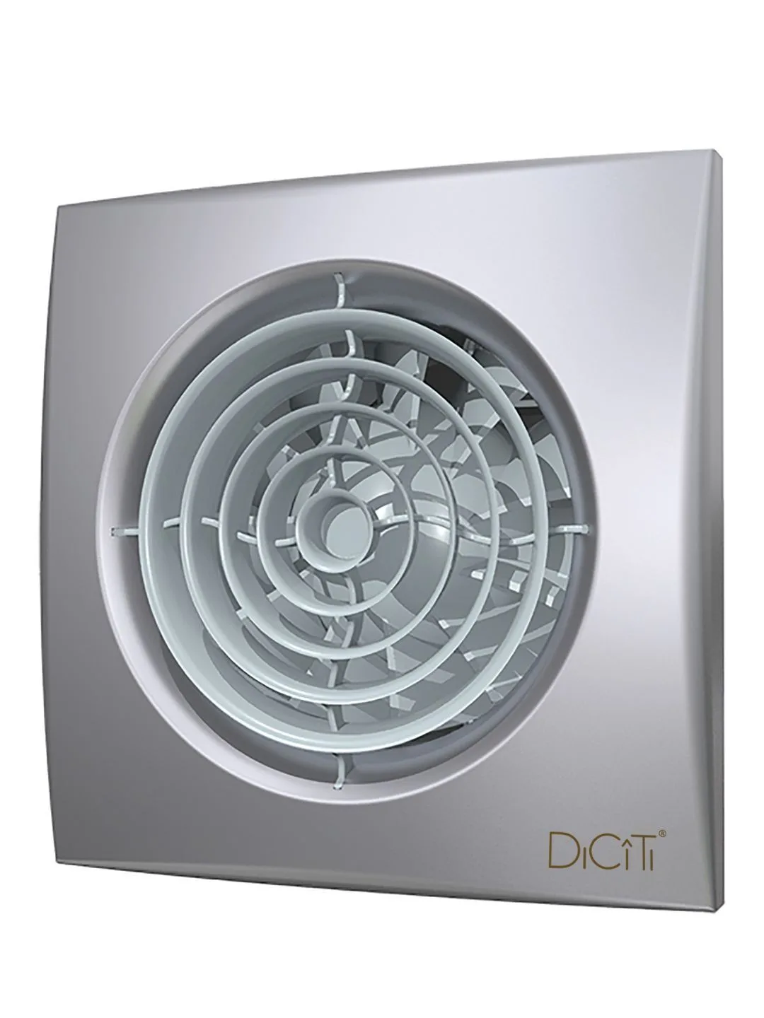 Вентилятор накладной AURA D100 обратный клапан Gray metal DICITI