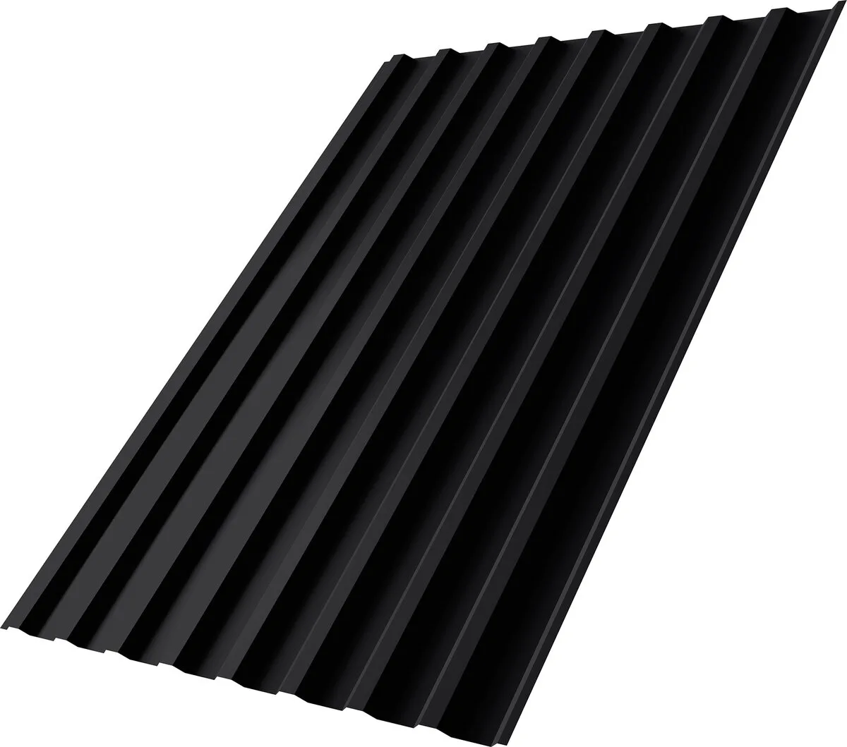 Профнастил С20B Grand Line 0,45 Drap с пленкой RAL 9005 черный