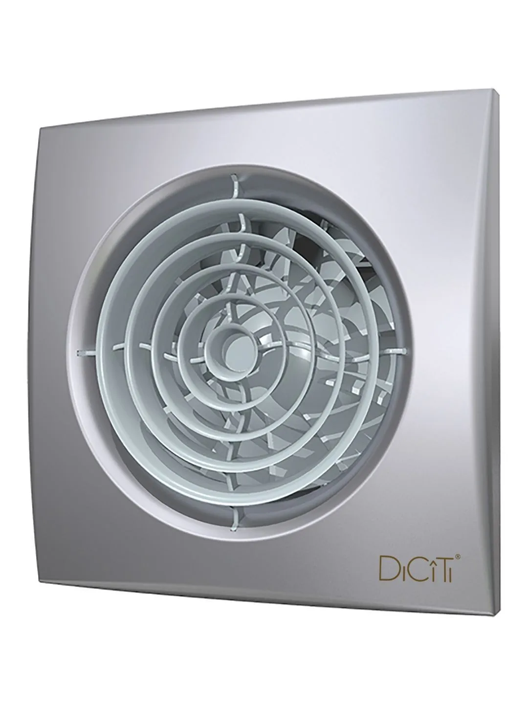 Вентилятор накладной AURA D125 обратный клапан Gray metal DICITI