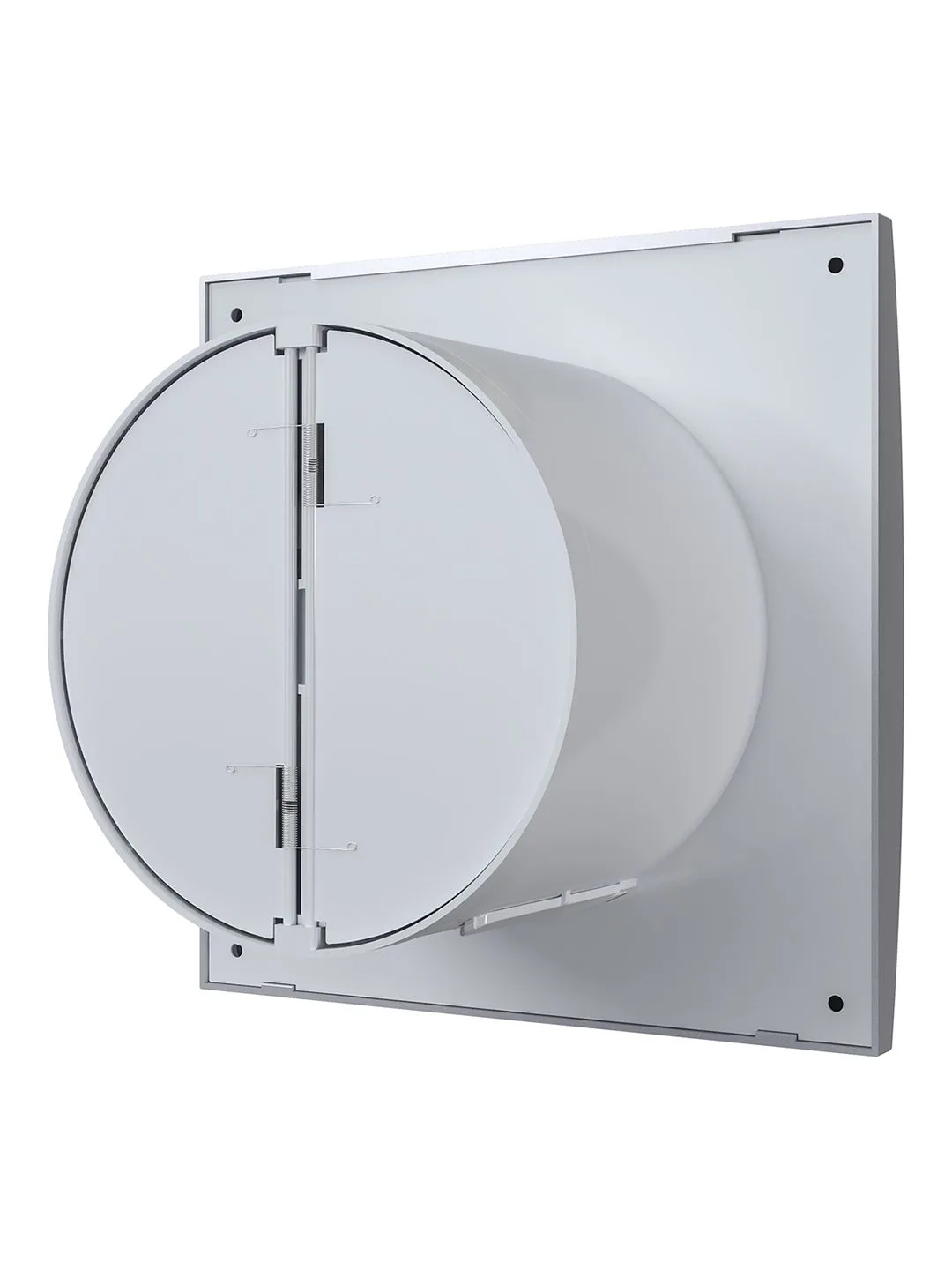 Вентилятор накладной AURA D125 обратный клапан Gray metal DICITI
