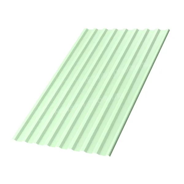 Профлист МЕТАЛЛ ПРОФИЛЬ МП-20x1100-R Металл Профиль (ПЭ-01-6019-0,45), RAL6019 Зеленая пастель