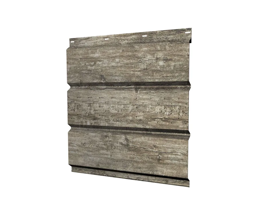 Софит металлический центральная перфорация 0,45 Print Elite с пленкой Nordic Wood TwinColor