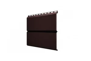 Сайдинг металлический ЭкоБрус 0,345 0,5 Satin RAL 8017 шоколад
