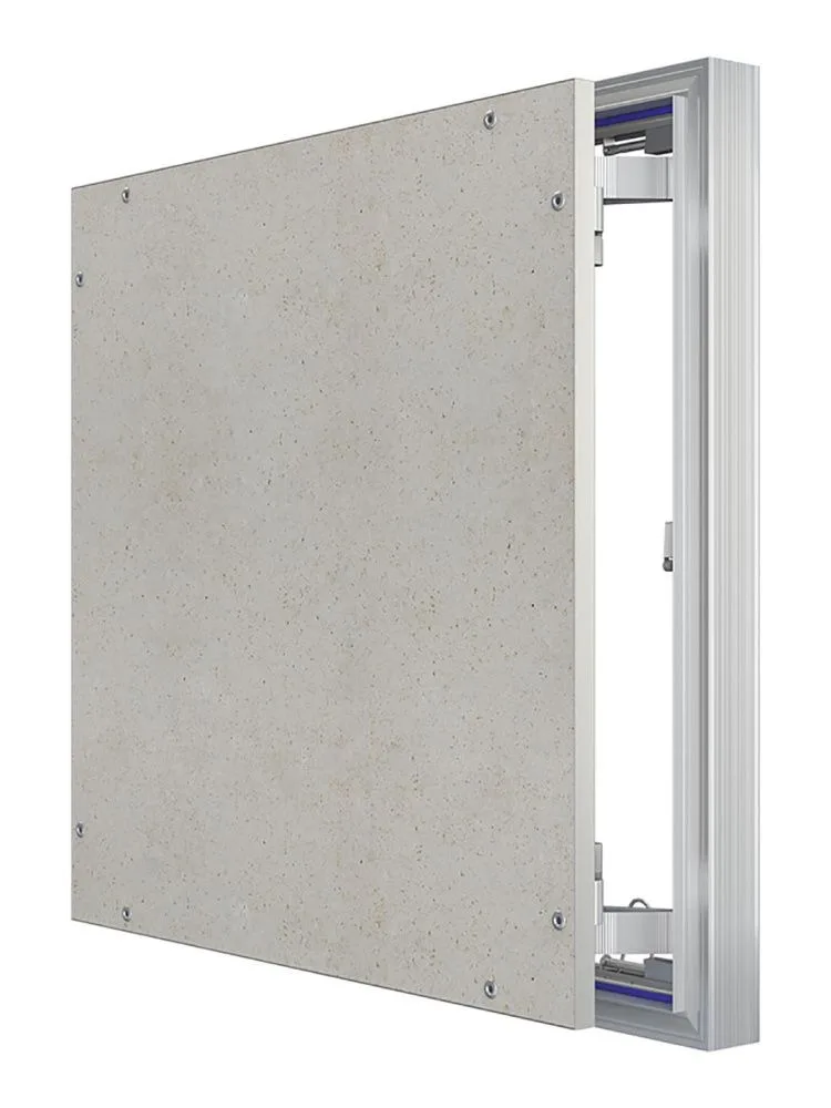 Люк ревизионный D Ceramo Optimum 500х500 скрытый монтаж петля алюминий EVECS