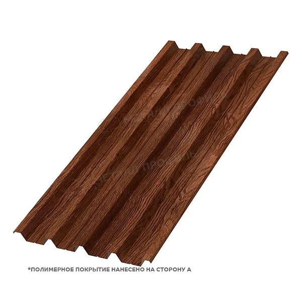 Профлист МЕТАЛЛ ПРОФИЛЬ Н-60x845-A Металл Профиль (ECOSTEEL-01-МореныйДуб-0,5), Мореный Дуб