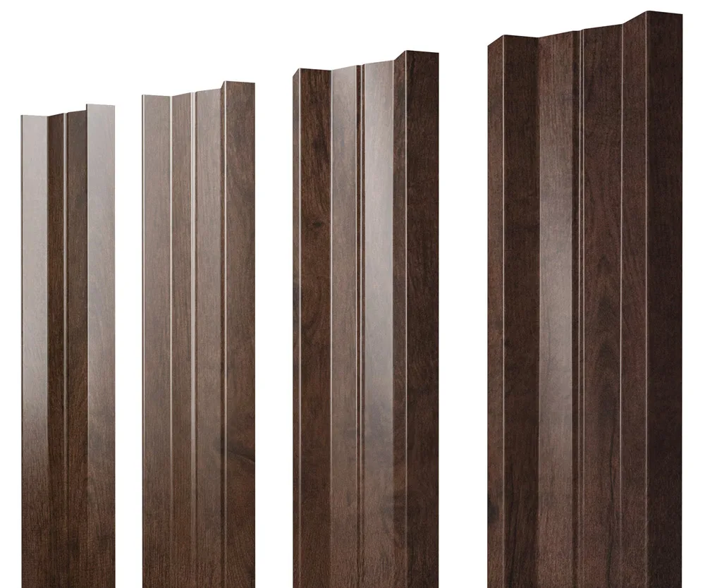 Штакетник М-образный А с прямым резом 0,45 Print Elite Antique Wood TwinColor