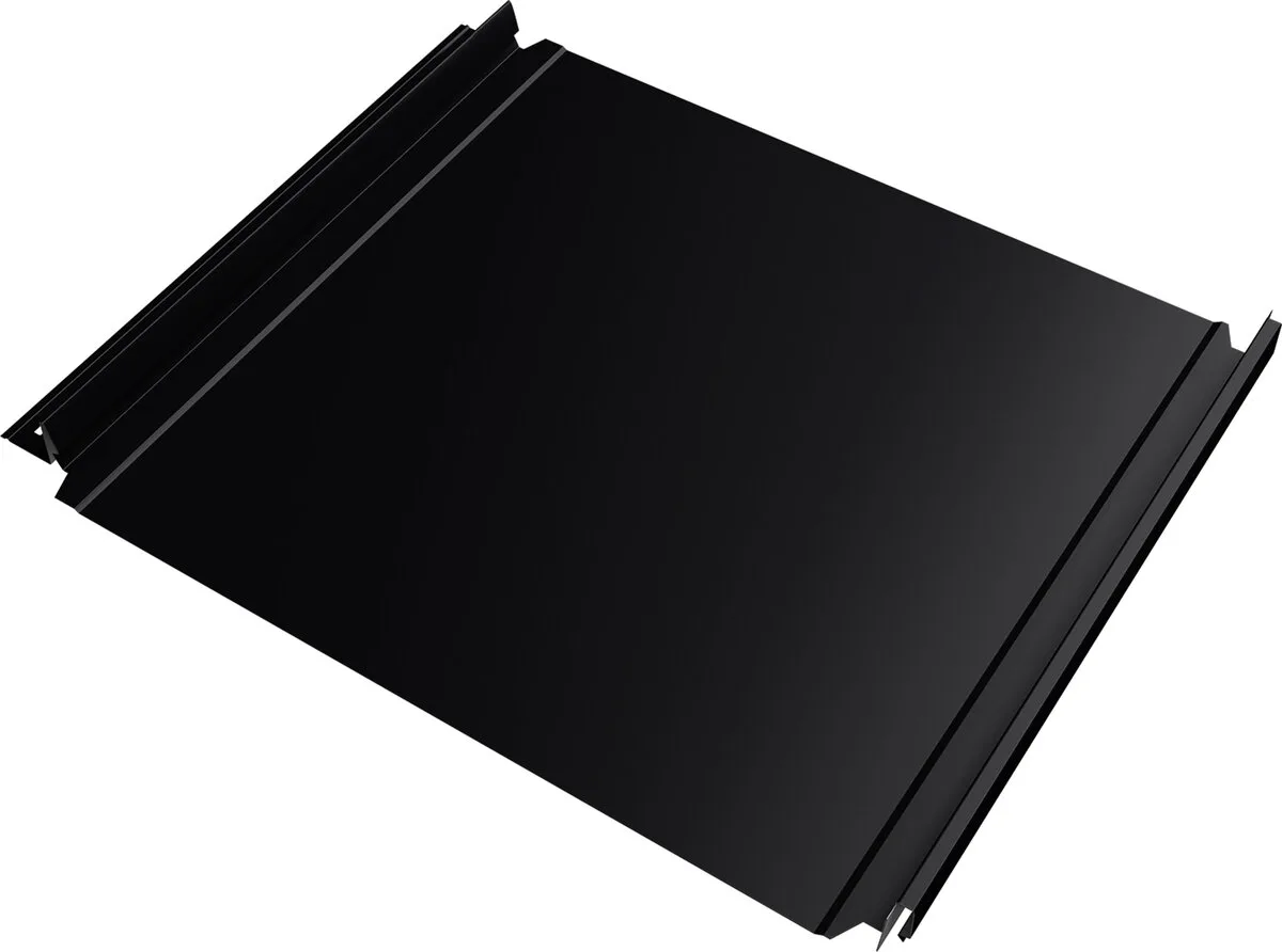 Кликфальц Double Pro Grand Line 0,45 ПЭ с пленкой на замках RAL 9005 черный