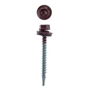 Саморез кровельный, металл-дерево, сверло 4,8х29 RAL 3005