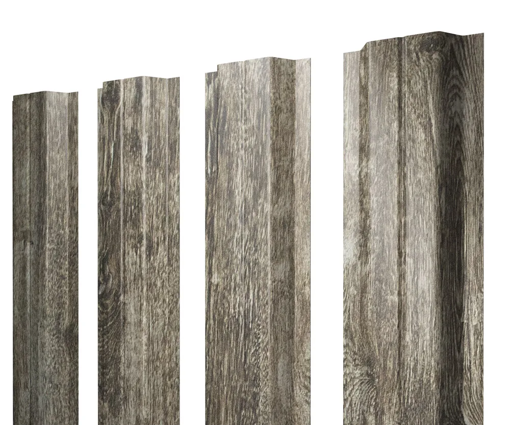 Штакетник П-образный A с прямым резом 0,45 Print Elite Nordic Wood TwinColor