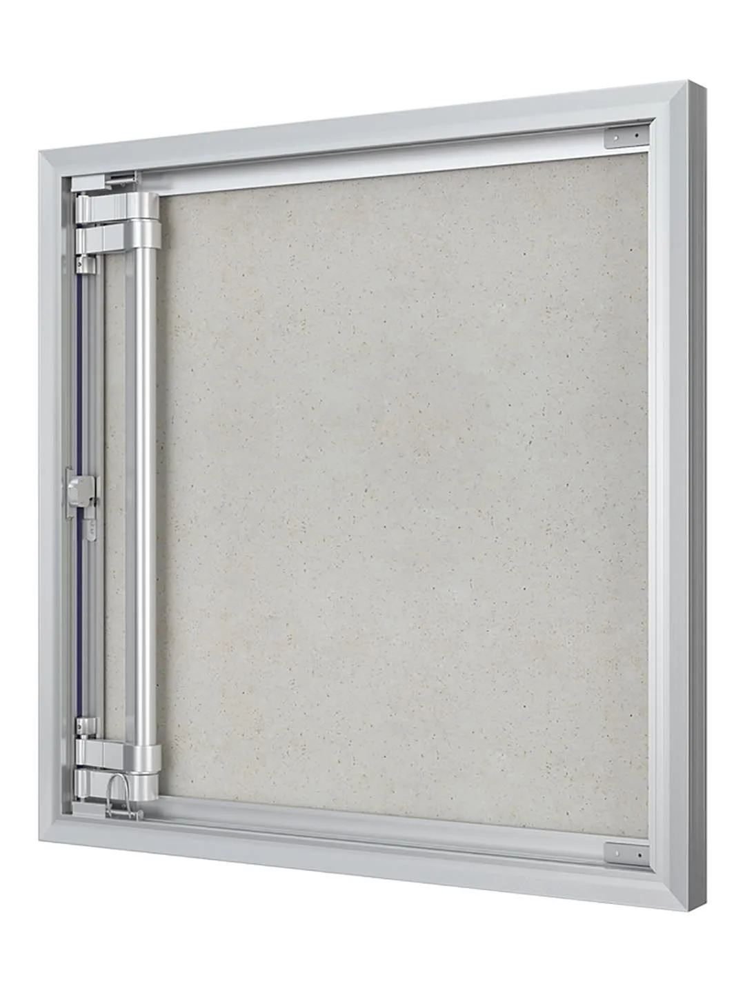 Люк ревизионный D Ceramo Optimum 600х600 скрытый монтаж петля алюминий EVECS