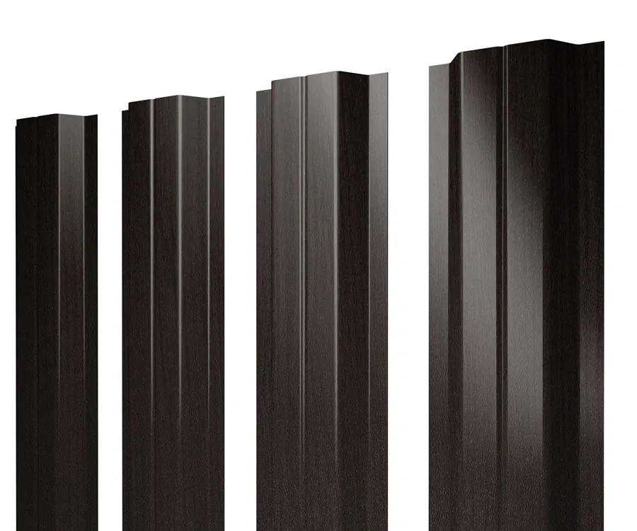 Штакетник П-образный A с прямым резом 0,45 Print Elite Coffee Wood Blesk TwinColor