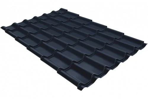 Металлочерепица классик 0,5 Satin RAL 7024 мокрый асфальт