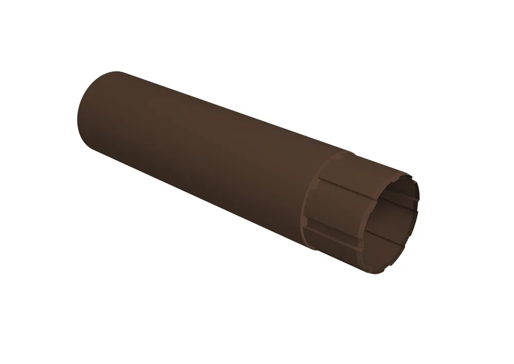 Труба круглая Ø90 Vortex Микс 1м RAL 8017 шоколад