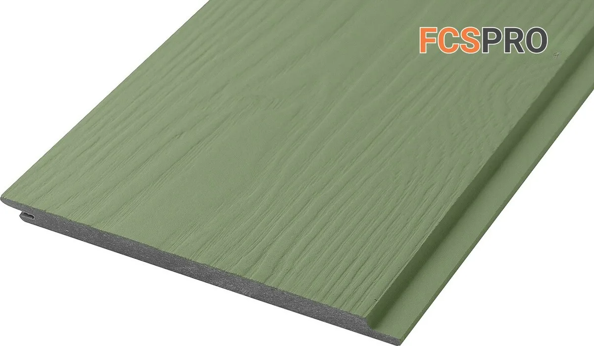 Фиброцементный сайдинг 190х10мм FCSPRO Вуд Клик F65 осенняя трава (3м)